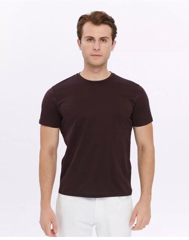 "XXL Plain Casual Short Sleeve Crewneck T-Shirt for Men’s Everyday Wear"